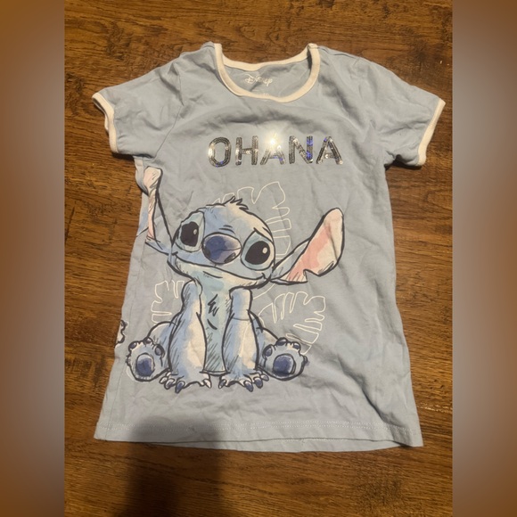 Disney Other - Stitch sequined tee Ohana girls 6-6X